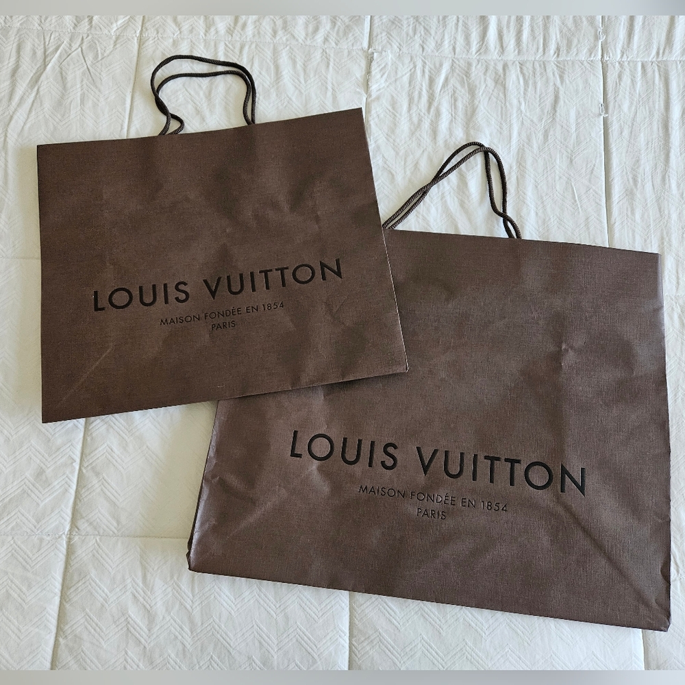 2 Louis Vuitton Brown Gift/Shopping Bags Emptys